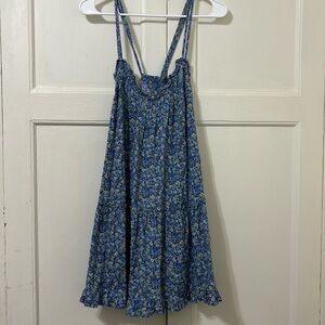 Blue Floral Summer Dress